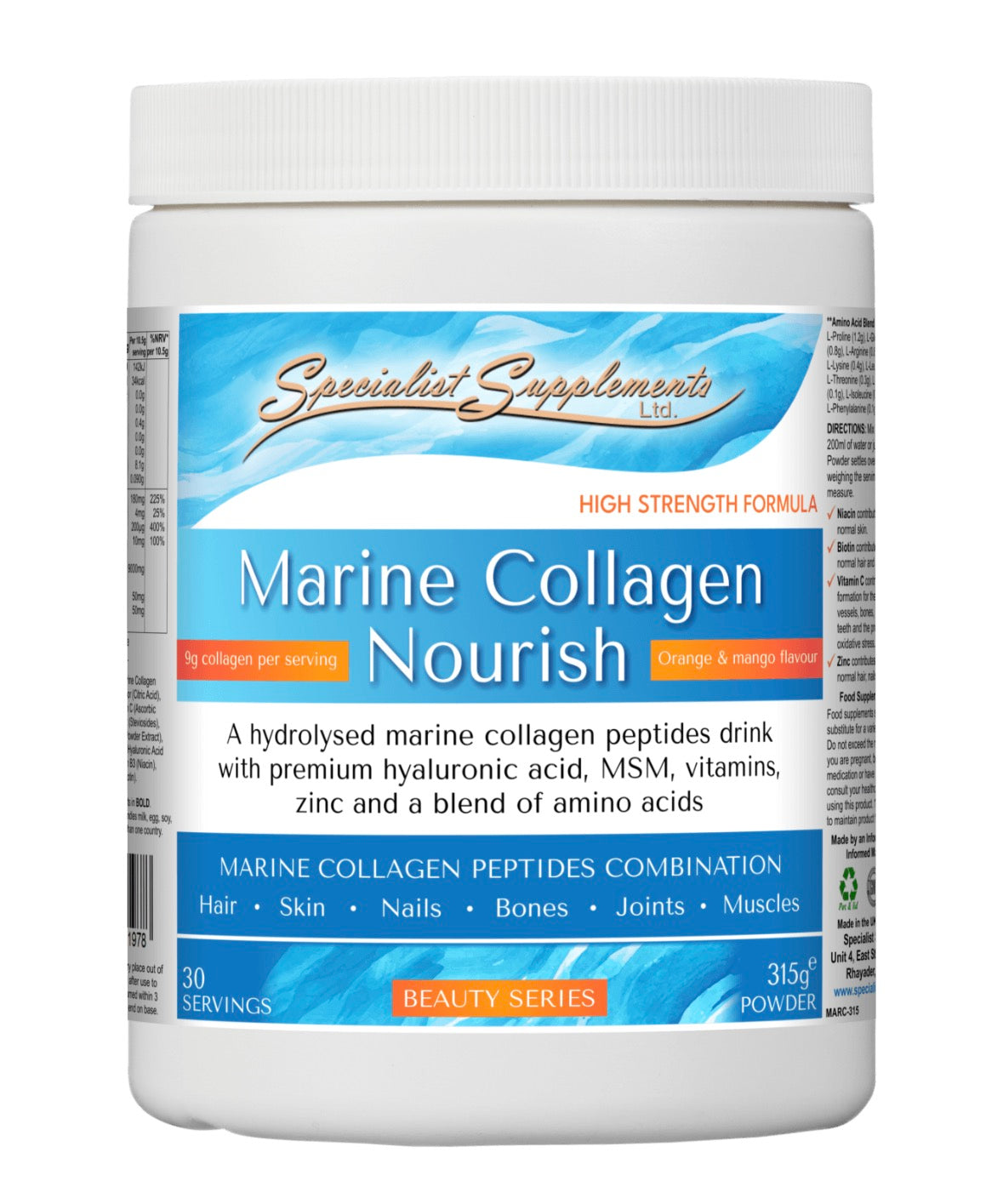 Marine Collagen Nourish (Orange & mango flavour)